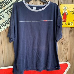 Nike Men's Navy and Blue T-shirt Size XL